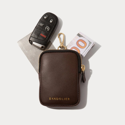 Bodie Crossbody Strap Only with Mini Zip Pouch - Espresso/Gold