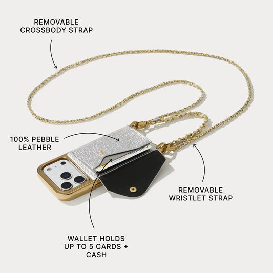 Lily Pouch Set - Metallic Silver/Chrome Gold