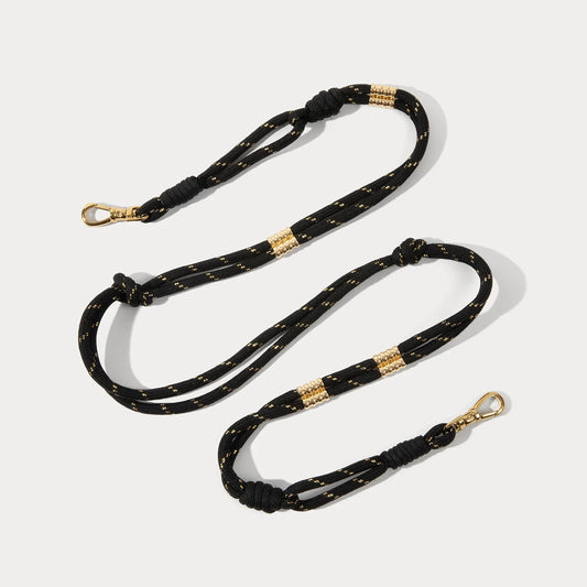 Layla Rope Strap - Black/Gold