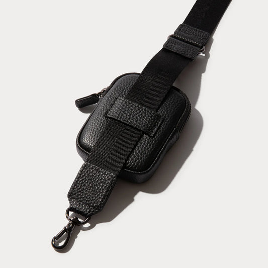 Bodie Crossbody Strap Only with Mini Zip Pouch - Black/Pewter