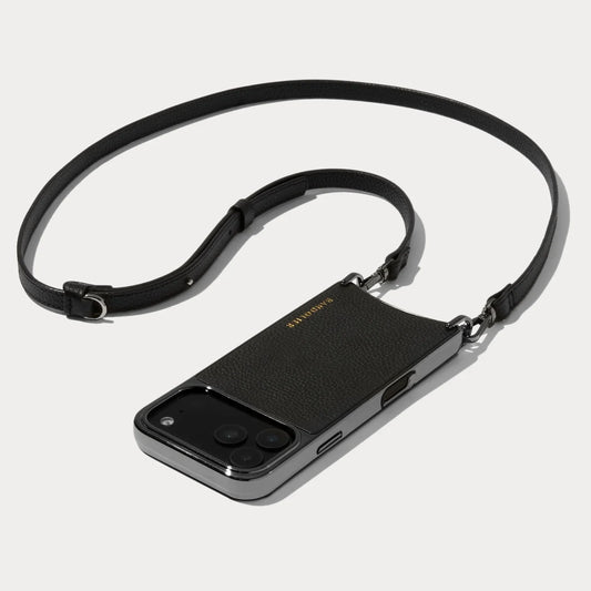 Rayna Chrome Crossbody Phone Case - Black/Pewter