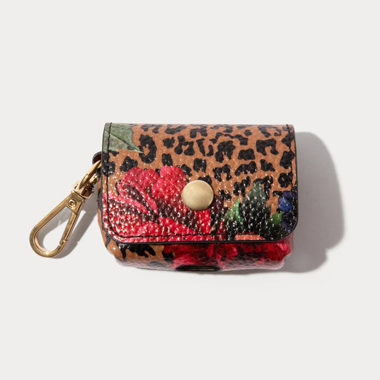Avery AirPod Clip-On Pouch - Ceci Dark FloralCheetah/Gold