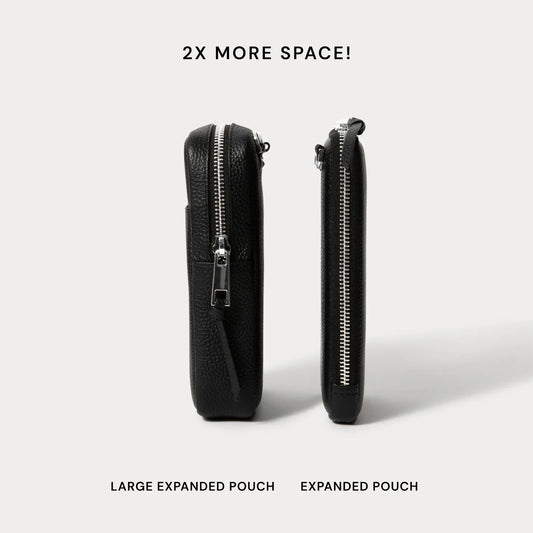 Large Expanded Pouch - Black/Silver