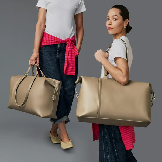 Weekender Bag - Khaki/Gold