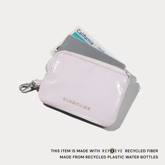 Encore Add-On Zipper Magnet Wallet - Petal Pink/Silver