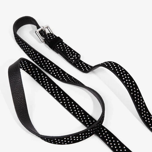 Hailey Rhinestone Strap Only - Black/Silver