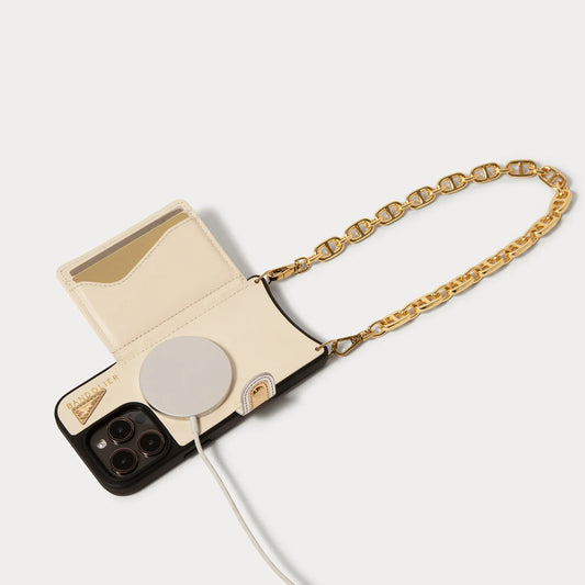 Isla Pouch Set - Ivory/Gold