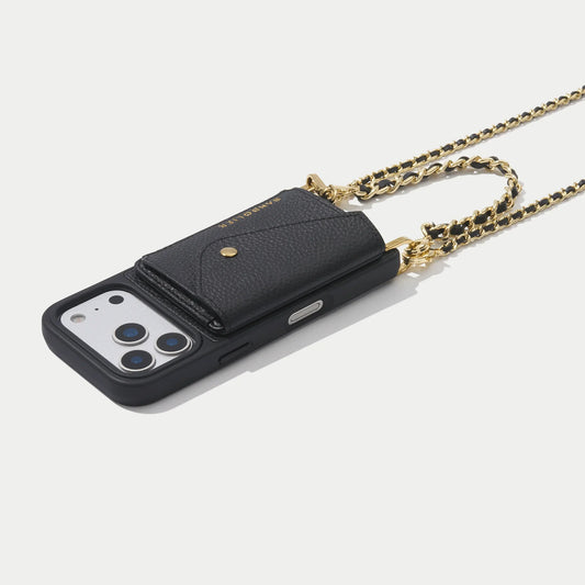 Rae Magnet Duet Wallet Crossbody Phone Case - Black/Gold