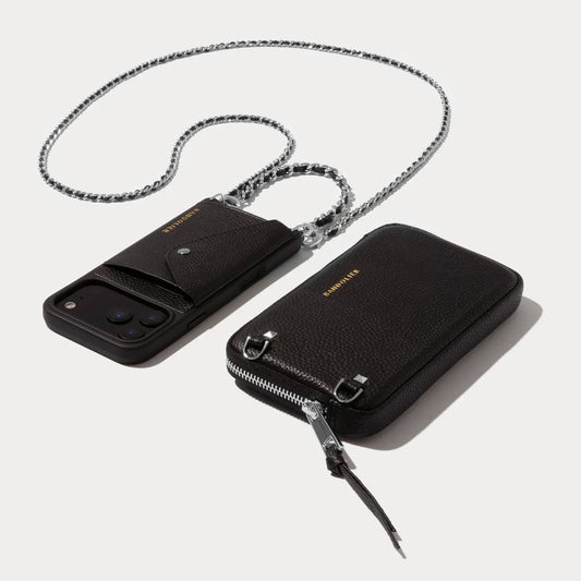Lily Pouch Set - Black/Silver
