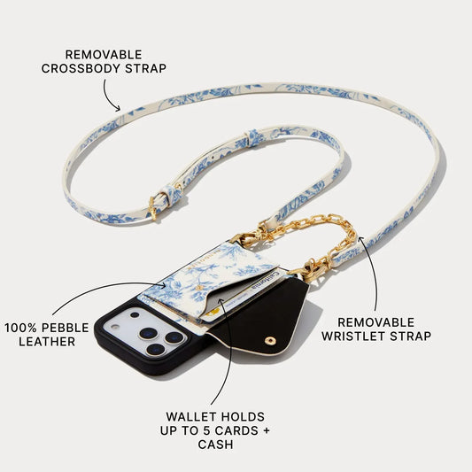 Valentina Duet Pouch Set - Chambray Toile/Gold