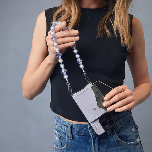 Brandi Wristlet  - Pastel Periwinkle/Silver